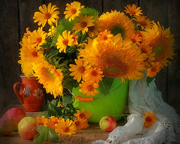 Still life, arrangement, fabric, flower HD wallpaper