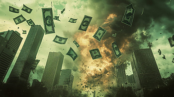 Inflation Impact: A Ultra of Chaos and Currency, money, inflation, explosion, urban, chaos HD wallpaper