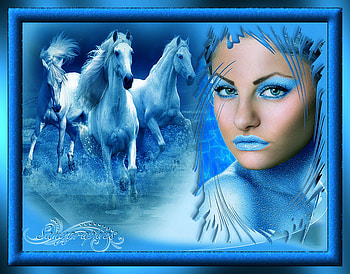Fantasy, cheveaux, creationpsp, abstract HD wallpaper