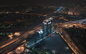 Cities, Night, Moskow, View From Above, Moscow City HD wallpaper
