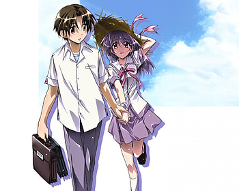 Back to home, girl, school, anime, boy HD wallpaper