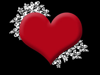 Red heart, heart, abstract HD wallpaper