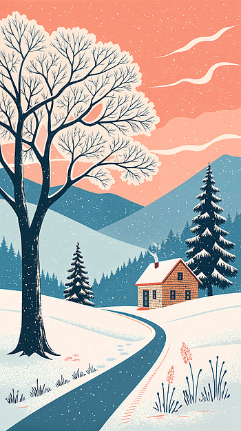 Charming Winter Landscape: Perfect , winter scene, winter, landscape, house, snow HD phone wallpaper