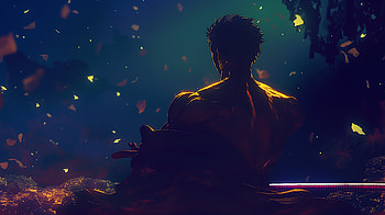 Zoro – Shadow Resolve (One Piece), Anime, Dark HD wallpaper