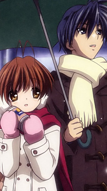 Rainy session in clannad, anime HD phone wallpaper