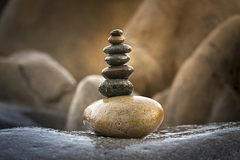 Balance, wet stones, arranged HD wallpaper