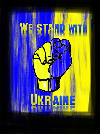 Stand with Ukraine, art, signage HD phone wallpaper