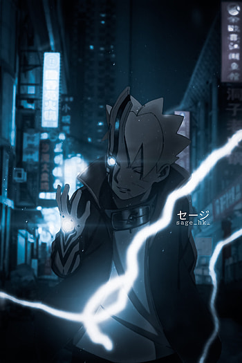 Borushiki, electric blue, art HD phone wallpaper