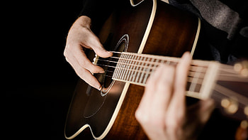 Guitar serenade, Melodic bliss, Musical ambiance, Harmonious vibes HD wallpaper