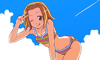 Ritsu K-on, girl, ritsu, beach, k-on HD wallpaper