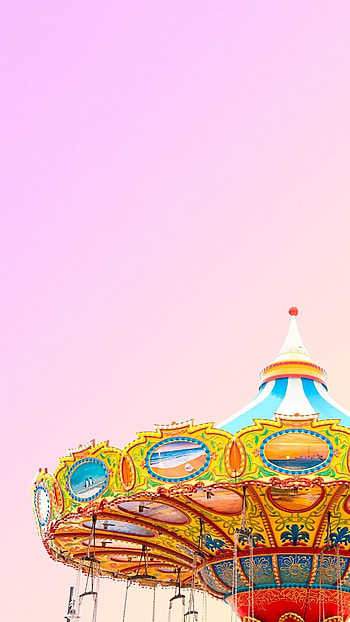 Merry-go-round, Colourful minimal, Beautiful backgrounds HD phone wallpaper