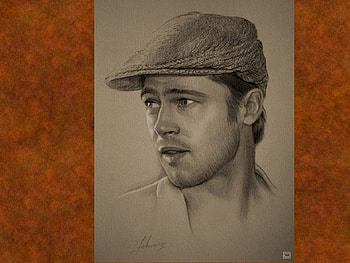 Brad Pitt, actor, pitt, painting, brad HD wallpaper
