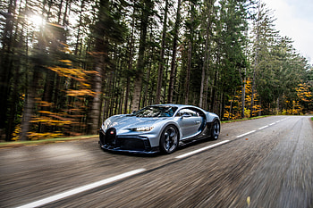 Bugatti Chiron — Forest Highway, vehicle, Bugatti Chiron HD wallpaper