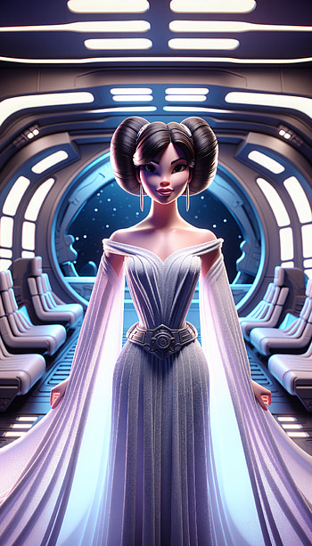 Princess Leia Inspired Space Fantasy, space, dress, Sci Fi HD phone wallpaper