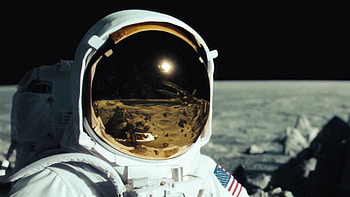 Space helmet, Man on the Moon HD wallpaper