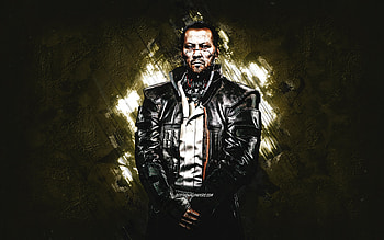 Goro Takemura, Cyberpunk 2077, green stone background, Cyberpunk 2077 Characters, Goro Takemura Cyberpunk, Goro Takemura character HD wallpaper