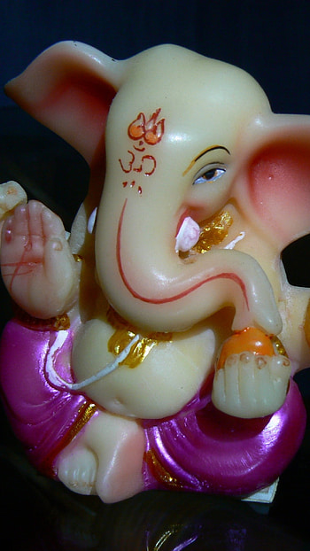 Ganpati Bappa, Cute, Little Ganesha, dark theme HD phone wallpaper