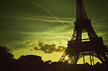Cities, Sunset, Twilight, Clouds, Paris, Eiffel Tower, Dusk HD wallpaper