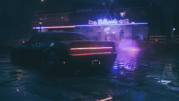 Cyberpunk Billardy, cyberpunk, cars, artist, artwork, digital-art HD wallpaper
