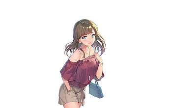 Pretty, beautiful eyes, blue, anime girl HD wallpaper