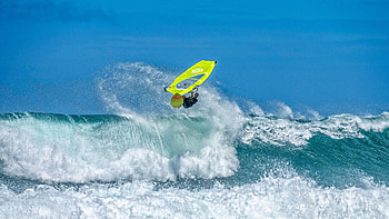 Windsurfing action shots, Extreme windsurfing, Stunning ocean vistas, Adrenaline rush HD wallpaper