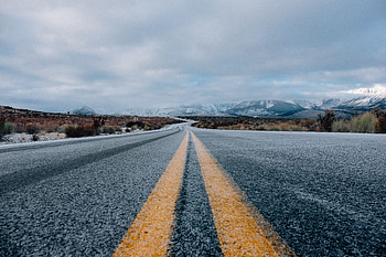 Nature, Sky, Mountains, Road, Markup, Dahl, Distance HD wallpaper