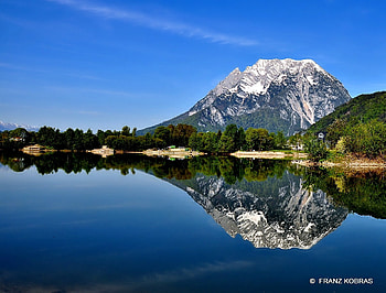 grimming austria, lakes, water, mountains, austria HD wallpaper