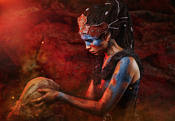 Hellblade, Senua, Dark sacrifice, Surreal HD wallpaper