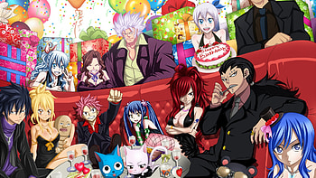 Gajeel Redfox, Holiday celebration, Fairy Tail festivities, Joyous occasion HD wallpaper