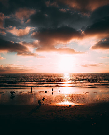 Nature, Sunset, Usa, Shore, Bank, Ocean, United States, San Diego, La Jolla, La Holya HD phone wallpaper
