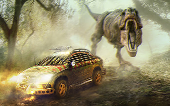 Jurassic World Mercedes Benz, jurassic-world, movies, mercedes, mercedes-benz, cars HD wallpaper