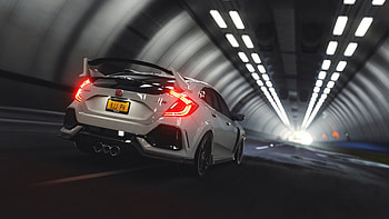 Honda Civic Type R, Honda, Cars, Tunnel, Race, Honda Type R HD wallpaper