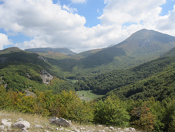 In the mountains, clouds, sky, mountains, high HD wallpaper