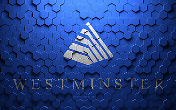 Flag of Westminster, Colorado, honeycomb art, Westminster hexagons flag, Westminster, 3d hexagons art, Westminster flag HD wallpaper