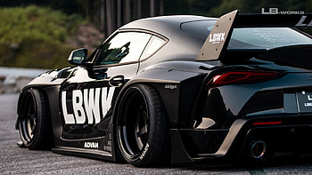 Toyota Supra V, Liberty Walk Cars HD wallpaper