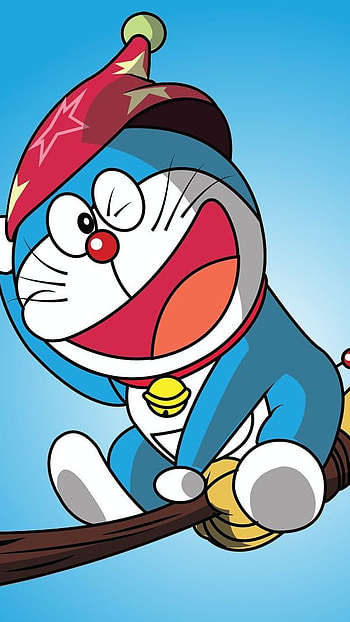 Doraemon, funny pose, cartoon HD phone wallpaper