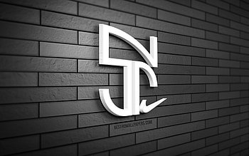 Neymar Jr 3D logo, , gray brickwall, creative, football stars, Neymar logo, Neymar Jr logo, 3D art, Neymar Jr, Neymar new logo HD wallpaper