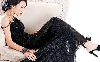 heels and lace, black, model, heels, lace, female HD wallpaper