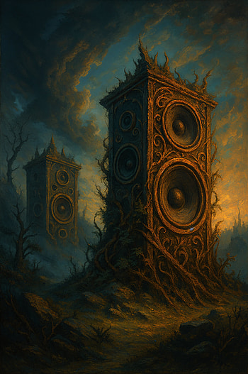 Echo Monolith | Speakers of the Grove | Twilight Soundtower, landscape HD phone wallpaper