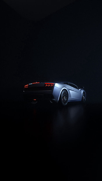Sports, Dark, Car, Machine, Backlight, Illumination, Sports Car, Back View, Rear View HD phone wallpaper