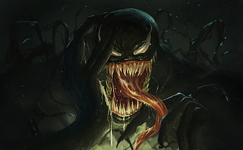 Dark, superhero, villain, Venom HD wallpaper
