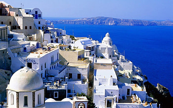 Santorini, background , , YL Computing HD wallpaper
