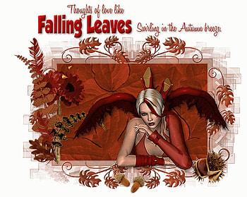 Fall, winter, leaves, red, female HD wallpaper