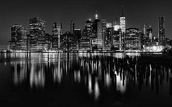 New York Black and White, Cityscape graphy, Monochromatic city view HD wallpaper