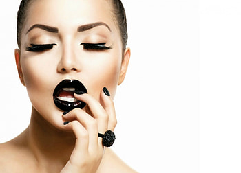 Beauty, white, black, model, ring, girl, hand, anna subbotina, woman, jewel, make-up, face, lips HD wallpaper