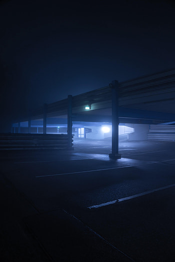 Night, Lights, Dark, Lanterns, Glow, Parking, Tenmy, Tenm HD phone wallpaper