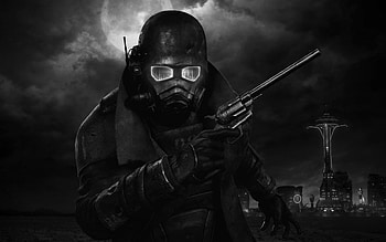 Fallout New Vegas Logo Black and White. Fallout 3 HD wallpaper