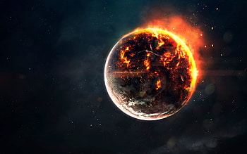 Universe, Sparks, Planet, Heat, Hot, Candent, High Temperature HD wallpaper
