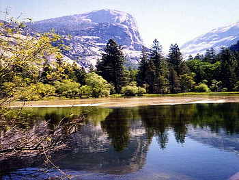 Beautiful lake, landscape, water, lake, tree HD wallpaper