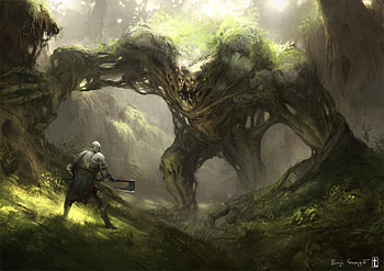 Earth Elemental, fantasy, creature HD wallpaper